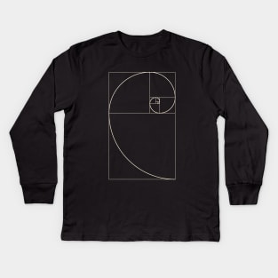 Golden Spiral and Ratio Science Kids Long Sleeve T-Shirt